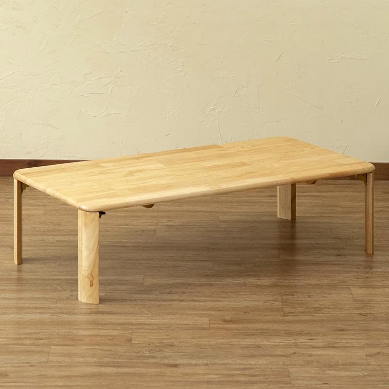 【新品・送料無料】【完成品】継脚付　ウッディテーブル　120×60　BR/NA