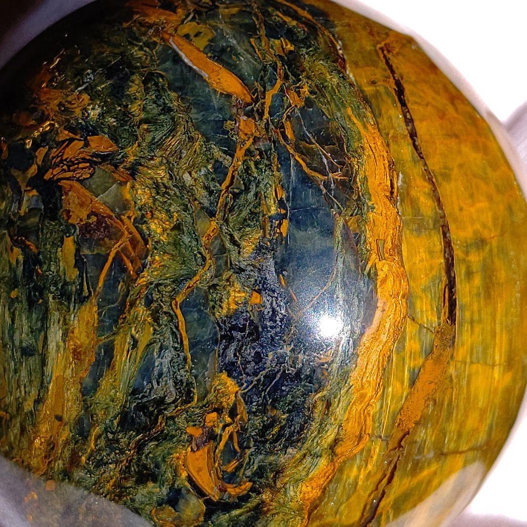 ピーターサイト　ブルー　スフィア　天然石　台座付き