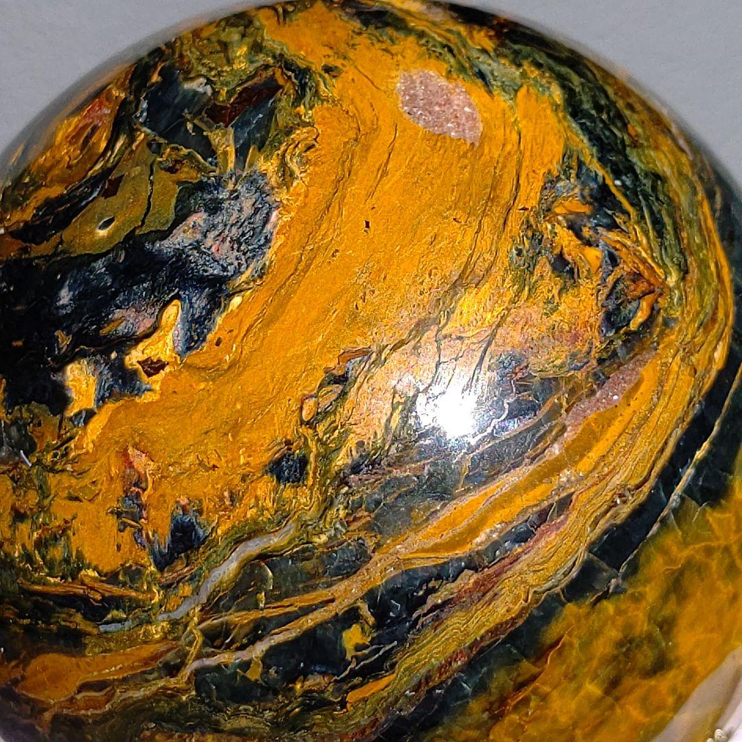 ピーターサイト　ブルー　スフィア　天然石　台座付き