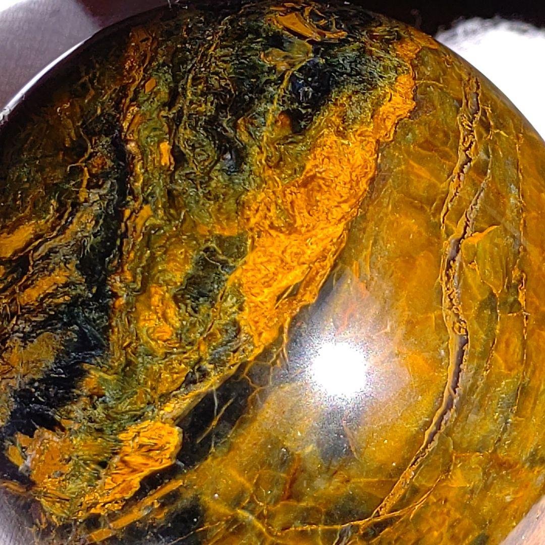 ピーターサイト　ブルー　スフィア　天然石　台座付き