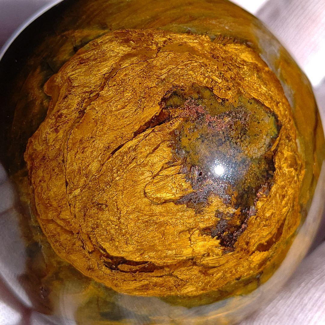 ピーターサイト　ブルー　スフィア　天然石　台座付き