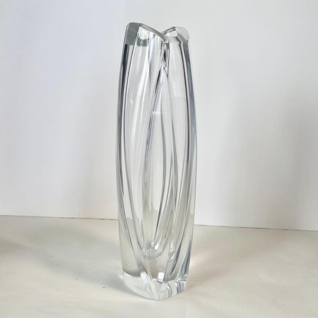 Baccarat バカラ RRigot フラワーベース クリスタル花瓶 (箱付)