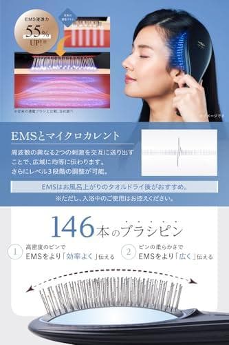 「ひるおび」にて紹介 wavewave ems ヘアブラシ 赤色LED_corg