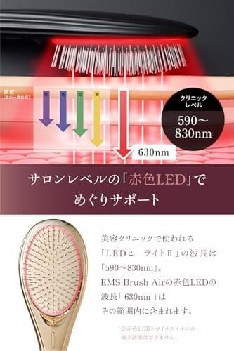 「ひるおび」にて紹介 wavewave ems ヘアブラシ 赤色LED_corg