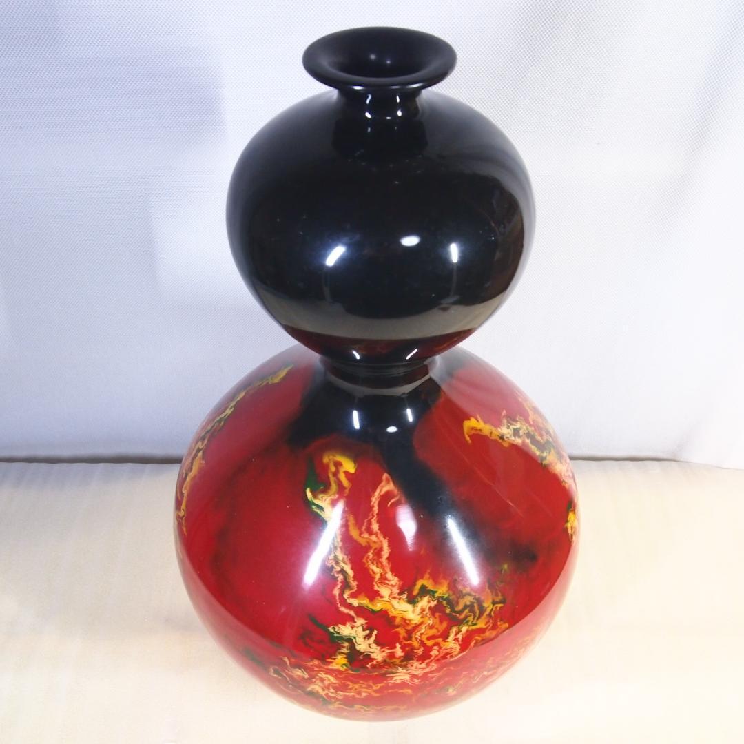 【良品】九谷焼 佐野慧成作 瓢型壺 ひょうたん壺 花器/花瓶/飾り壺 インテリア