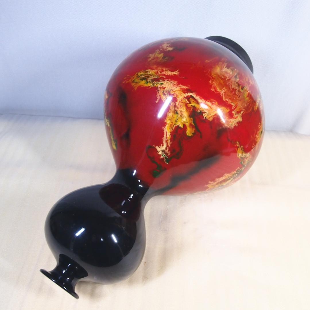 【良品】九谷焼 佐野慧成作 瓢型壺 ひょうたん壺 花器/花瓶/飾り壺 インテリア