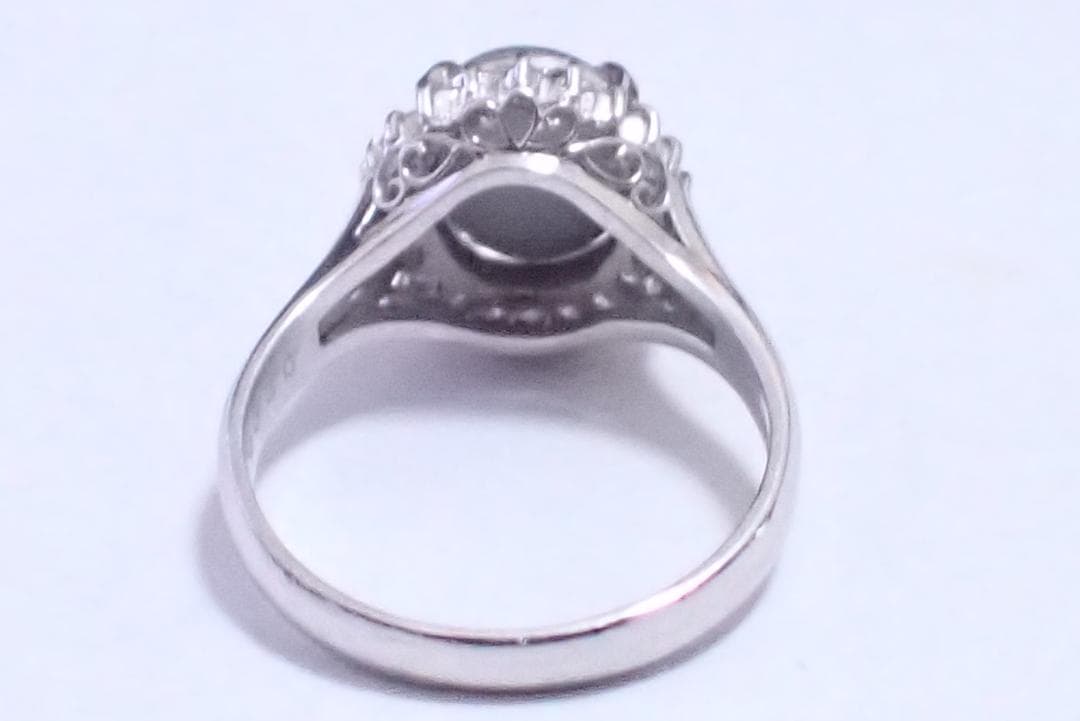 オパール　ダイヤ0.255　14.5号