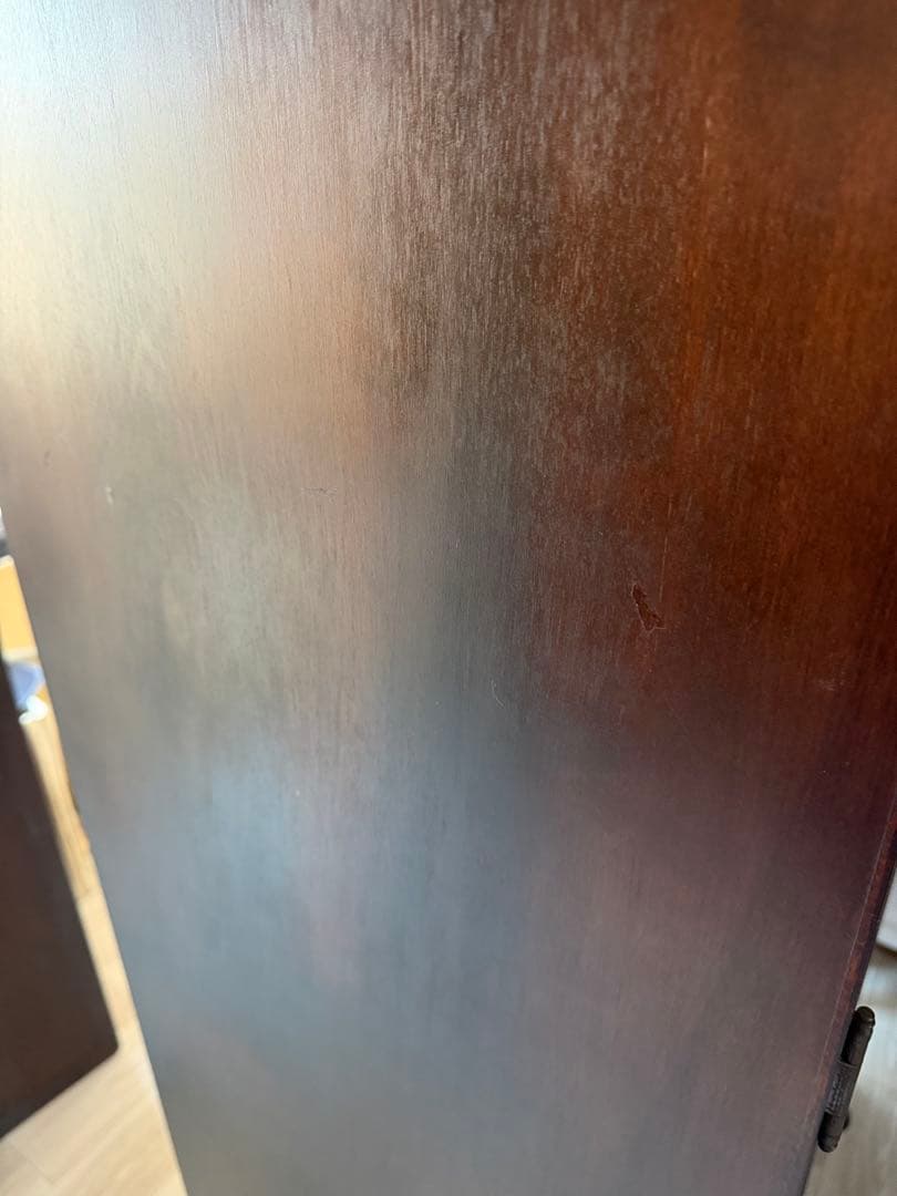 書棚 900 ふらの 観音開き 樺材 北海道民芸家具 ダークブラウン