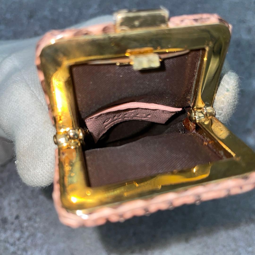 【美品】GUCCI グッチ　シガレットケース　ピンク　レザー　小物入れ