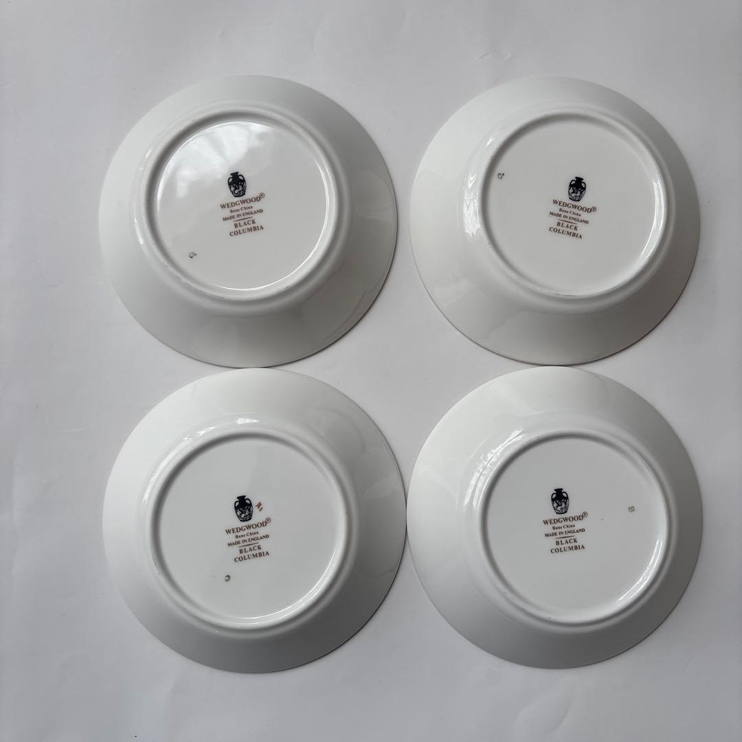 ウェッジウッド　ブラックコロンビア　フルーツボウル　サラダボウル　皿4枚