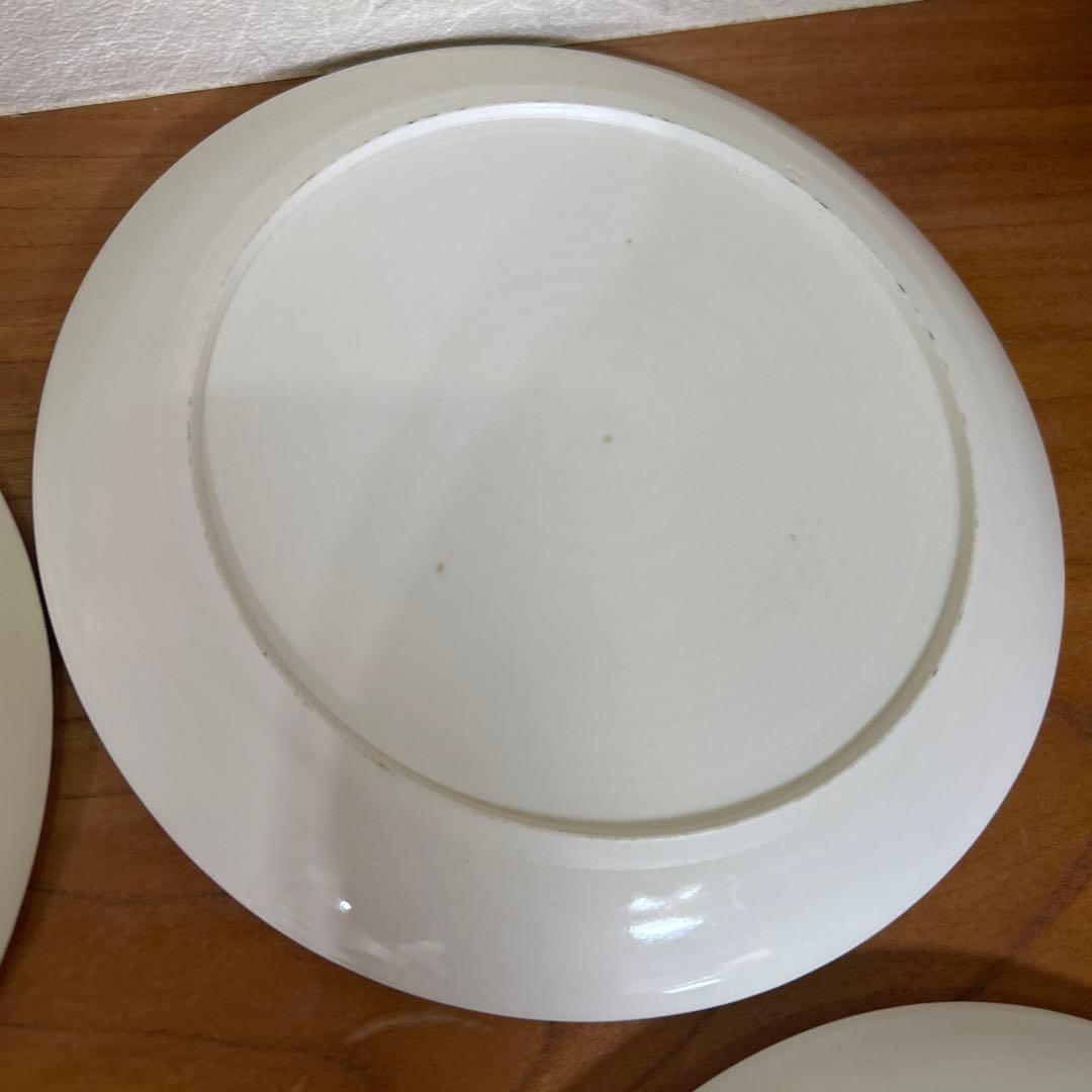 【美品】岩田哲宏　エッジプレート　白　8寸　24cm 4枚セット販売　1点チップ