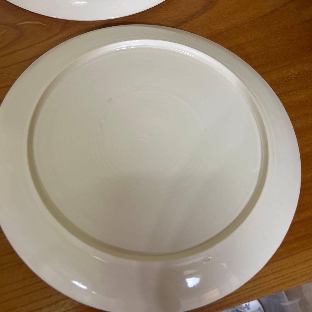 【美品】岩田哲宏　エッジプレート　白　8寸　24cm 4枚セット販売　1点チップ