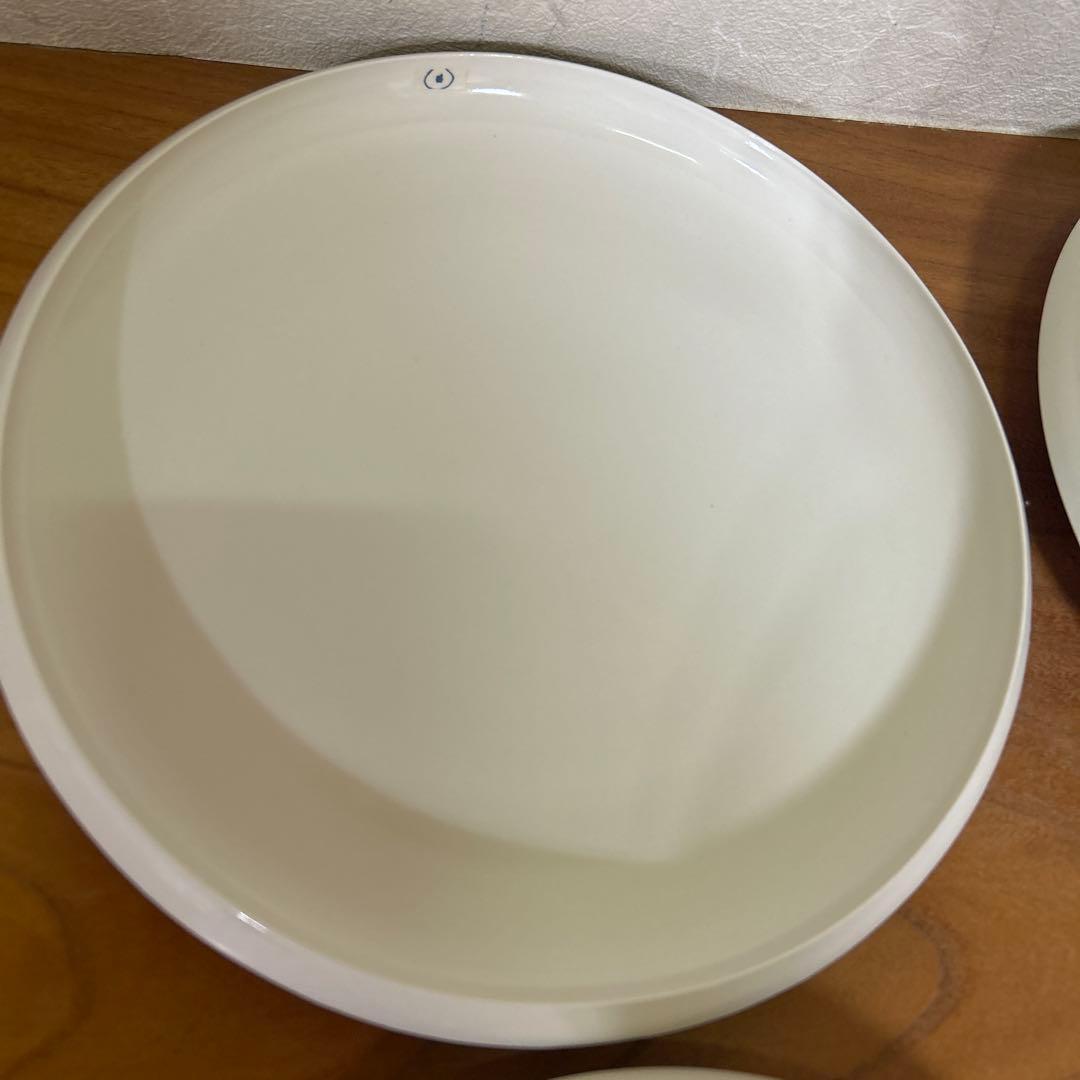 【美品】岩田哲宏　エッジプレート　白　8寸　24cm 4枚セット販売　1点チップ