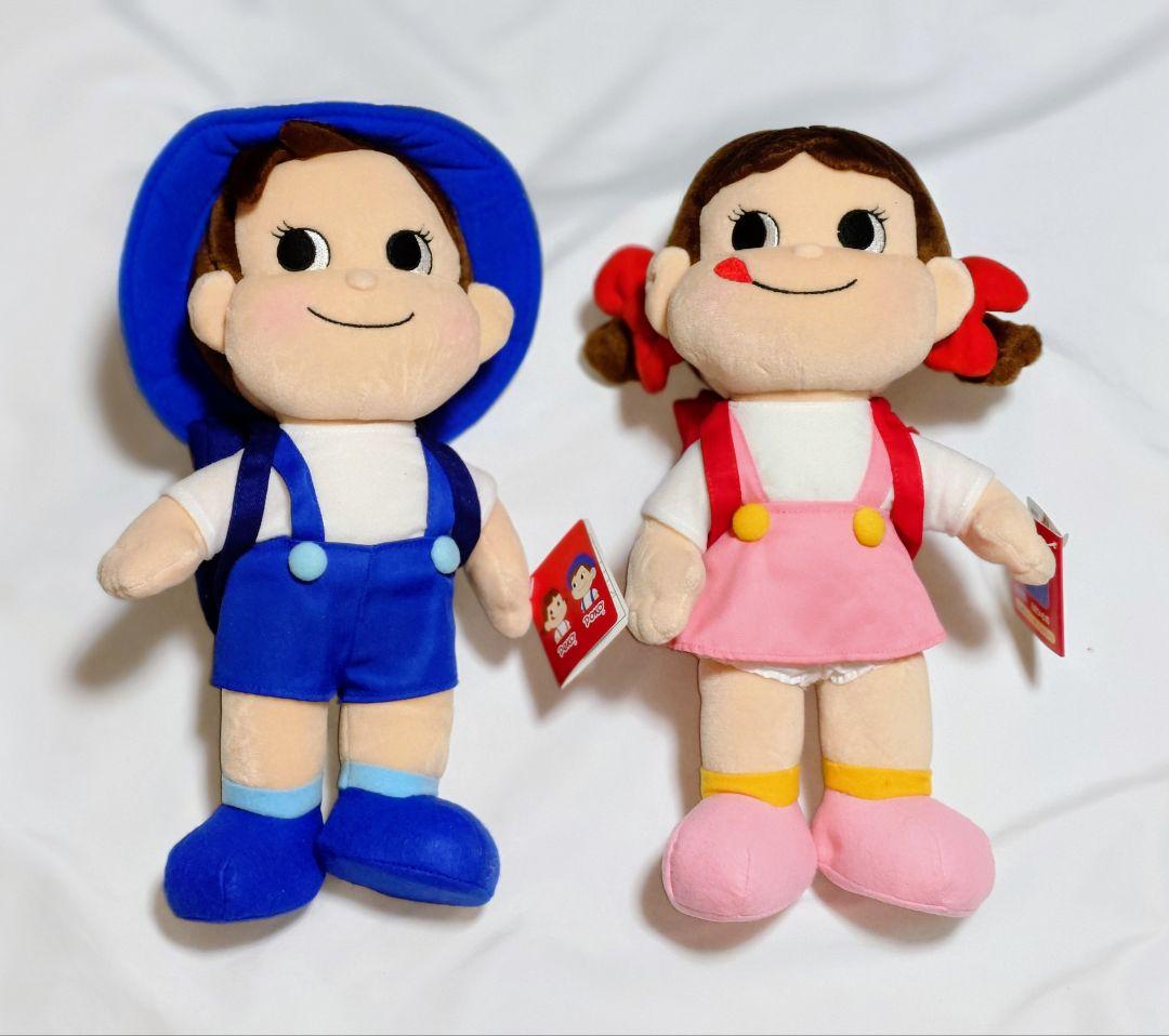 不二家　ペコちゃんポコちゃんぬいぐるみ他グッズ。
