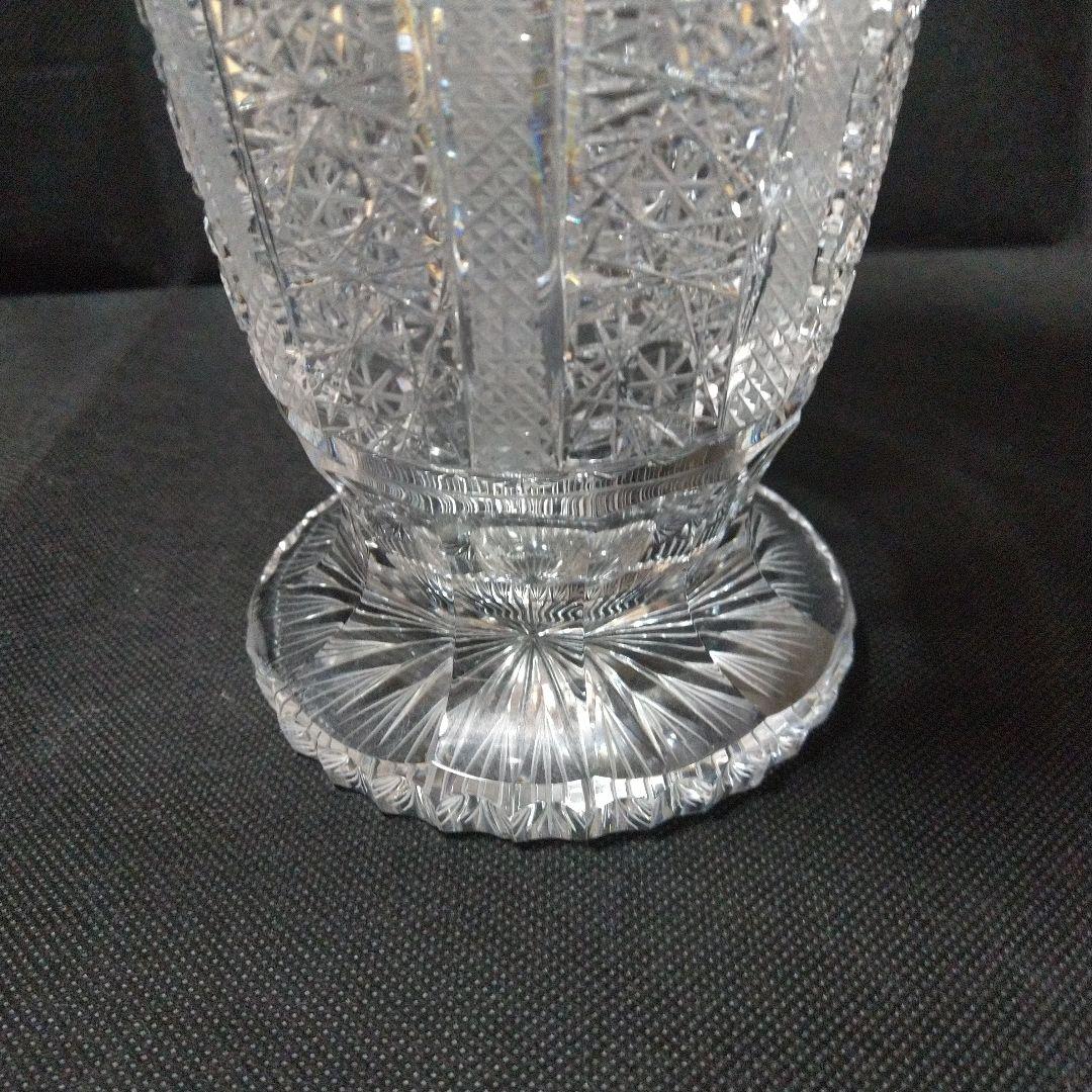 ボヘミア クリスタル 花瓶 大型