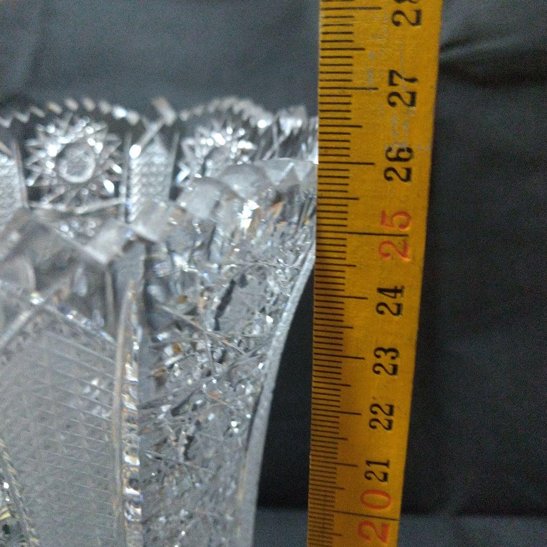 ボヘミア クリスタル 花瓶 大型