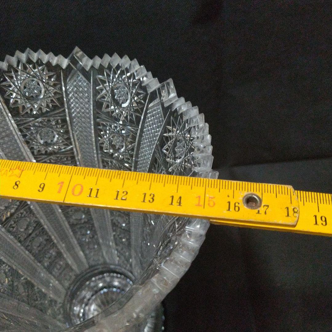 ボヘミア クリスタル 花瓶 大型