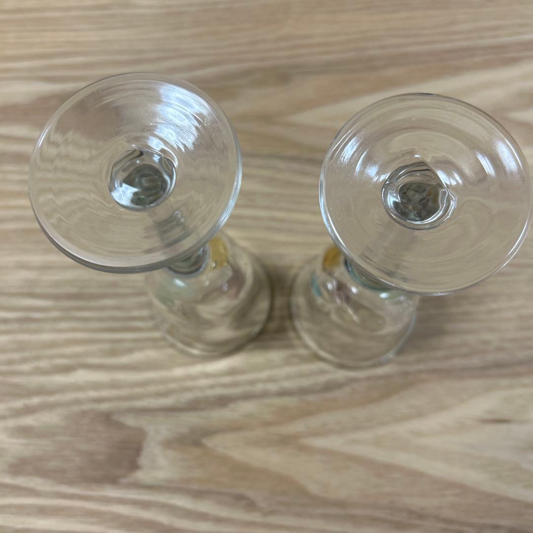 作家　ガラス作家　工房　吹きガラス　カラフルなガラスのグラス　酒器