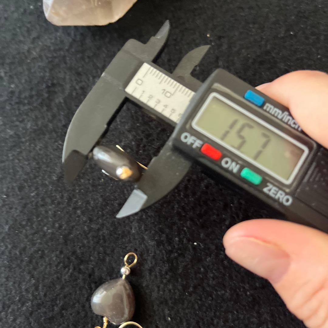 342.シルバーギベオン隕石と天然ガラスのアグニマニタイトの14kgfピアス