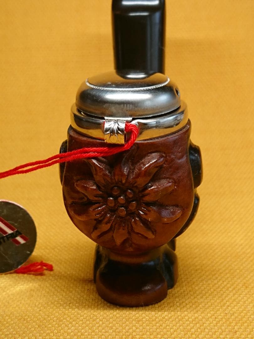 【美品】パイプ　木製　彫刻　ヨーロッパ　置物　インテリア　工芸品　A1021