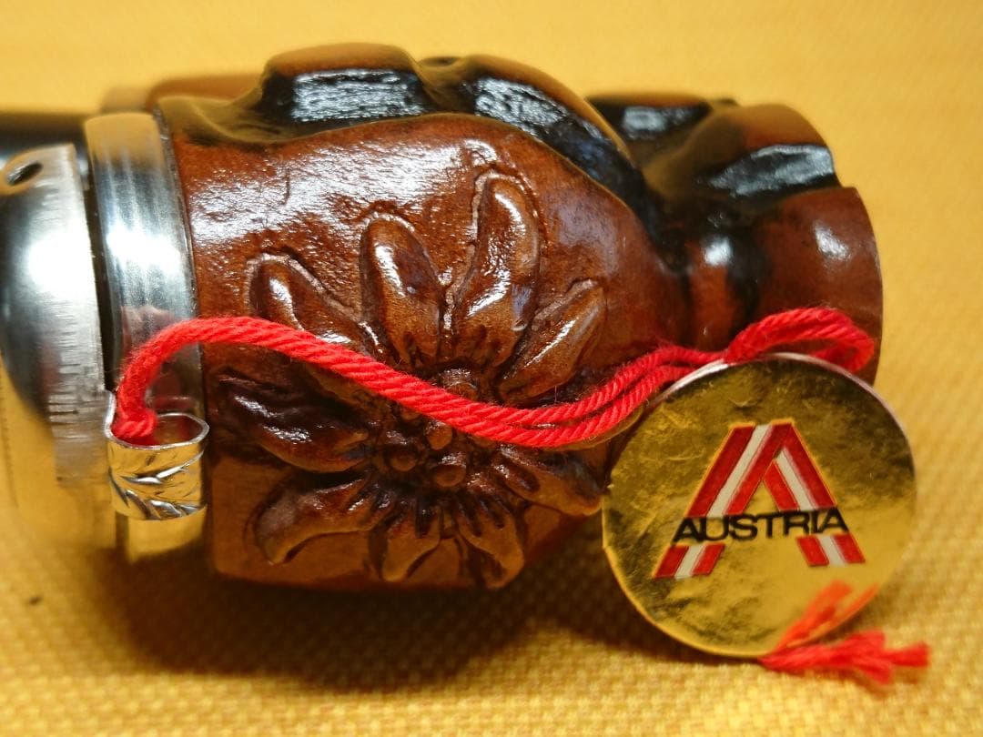 【美品】パイプ　木製　彫刻　ヨーロッパ　置物　インテリア　工芸品　A1021