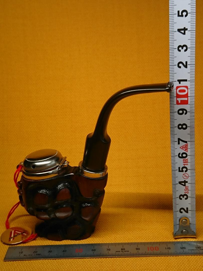 【美品】パイプ　木製　彫刻　ヨーロッパ　置物　インテリア　工芸品　A1021