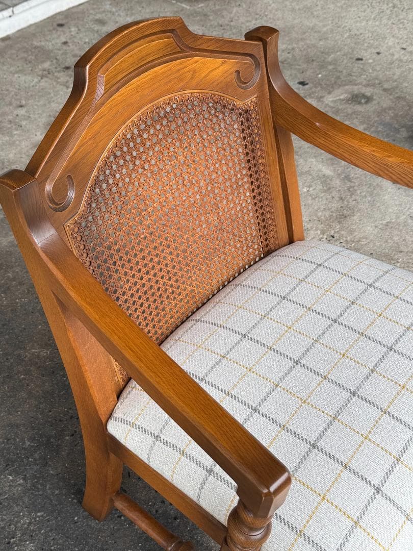 【超美品】コスガ KOSUGA アームチェア_B ラウンジ ラタン ヴィンテージ