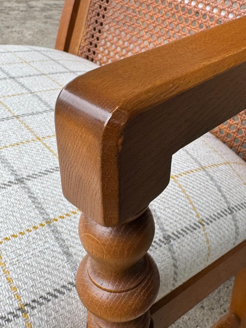 【超美品】コスガ KOSUGA アームチェア_B ラウンジ ラタン ヴィンテージ