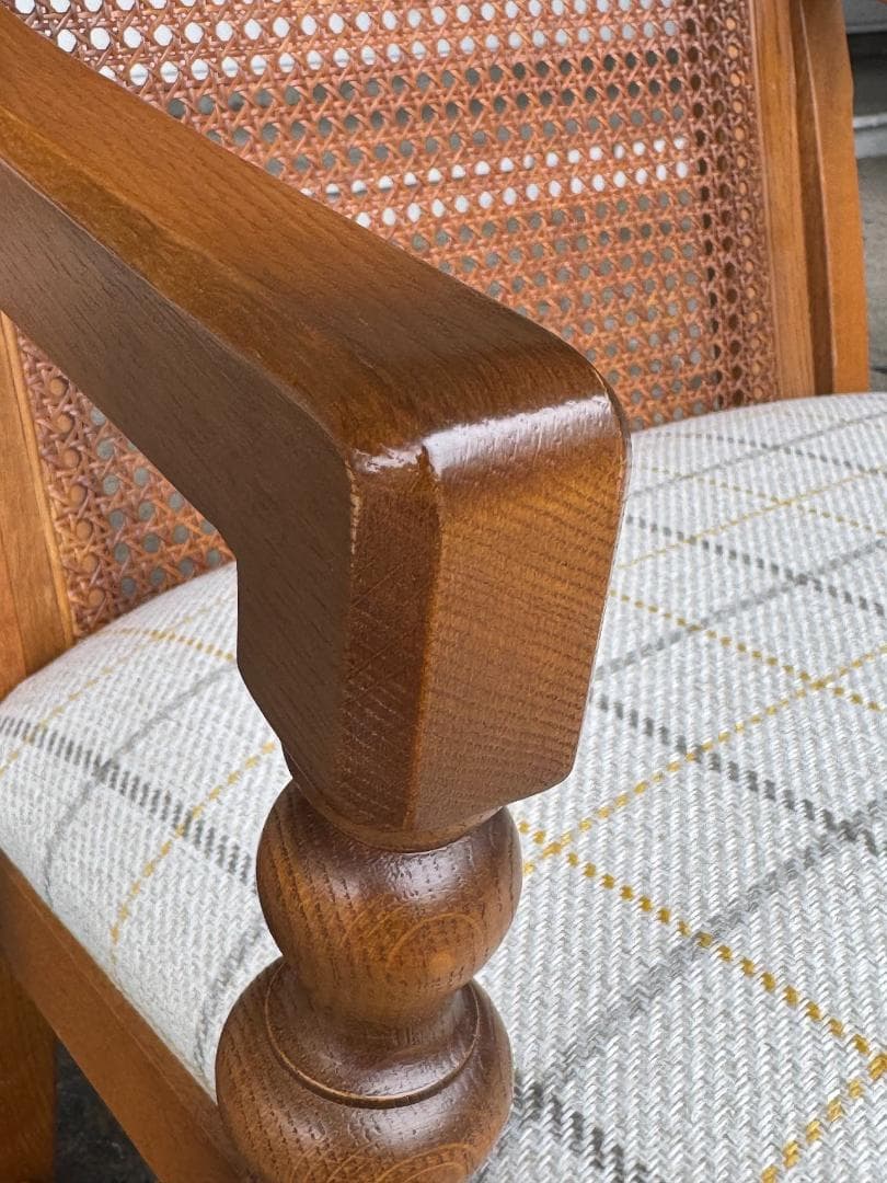 【超美品】コスガ KOSUGA アームチェア_B ラウンジ ラタン ヴィンテージ