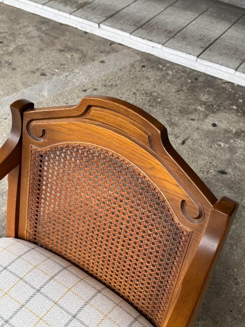 【超美品】コスガ KOSUGA アームチェア_B ラウンジ ラタン ヴィンテージ