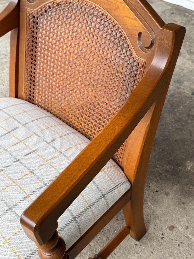【超美品】コスガ KOSUGA アームチェア_B ラウンジ ラタン ヴィンテージ