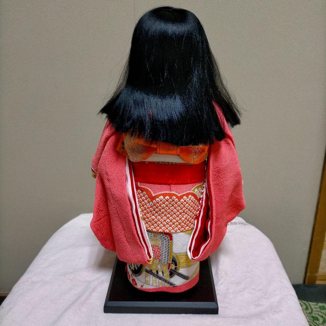 久月の市松人形　女の子　ガラスケース付き