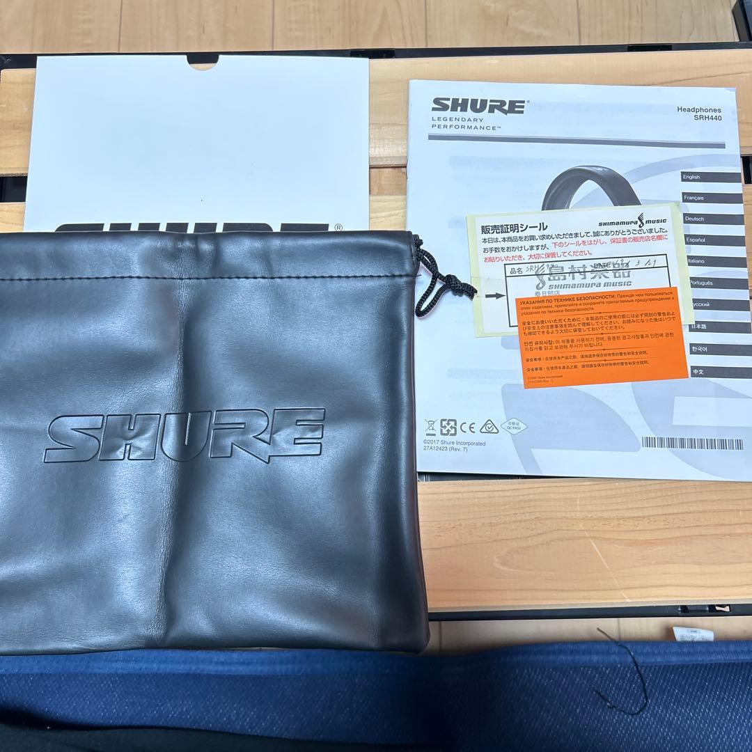 SHURE SRH440 プロフェッショナルスタジオヘッドフォン