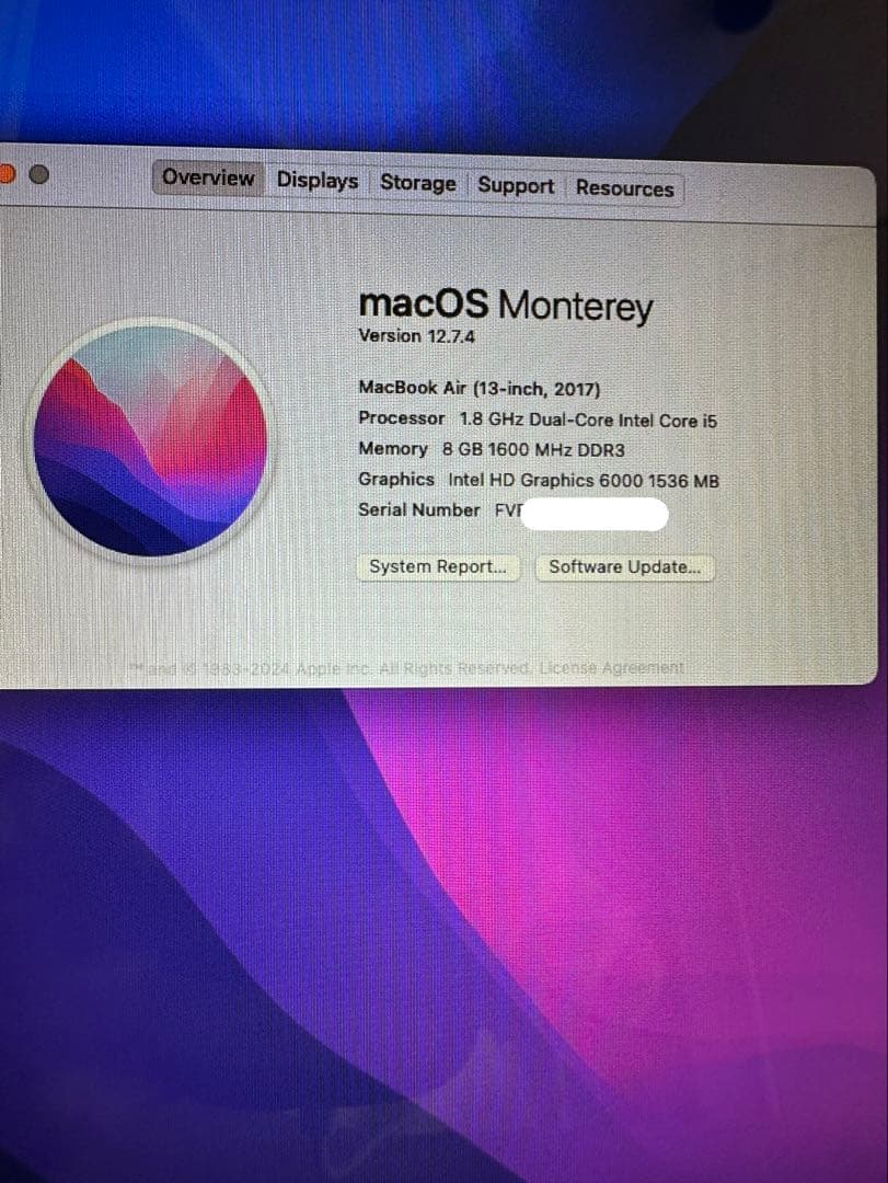 Apple MacBook Air 13インチ 2017 英語キーボードシルバー