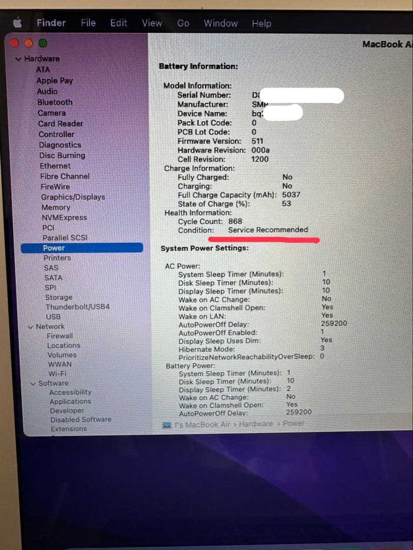 Apple MacBook Air 13インチ 2017 英語キーボードシルバー