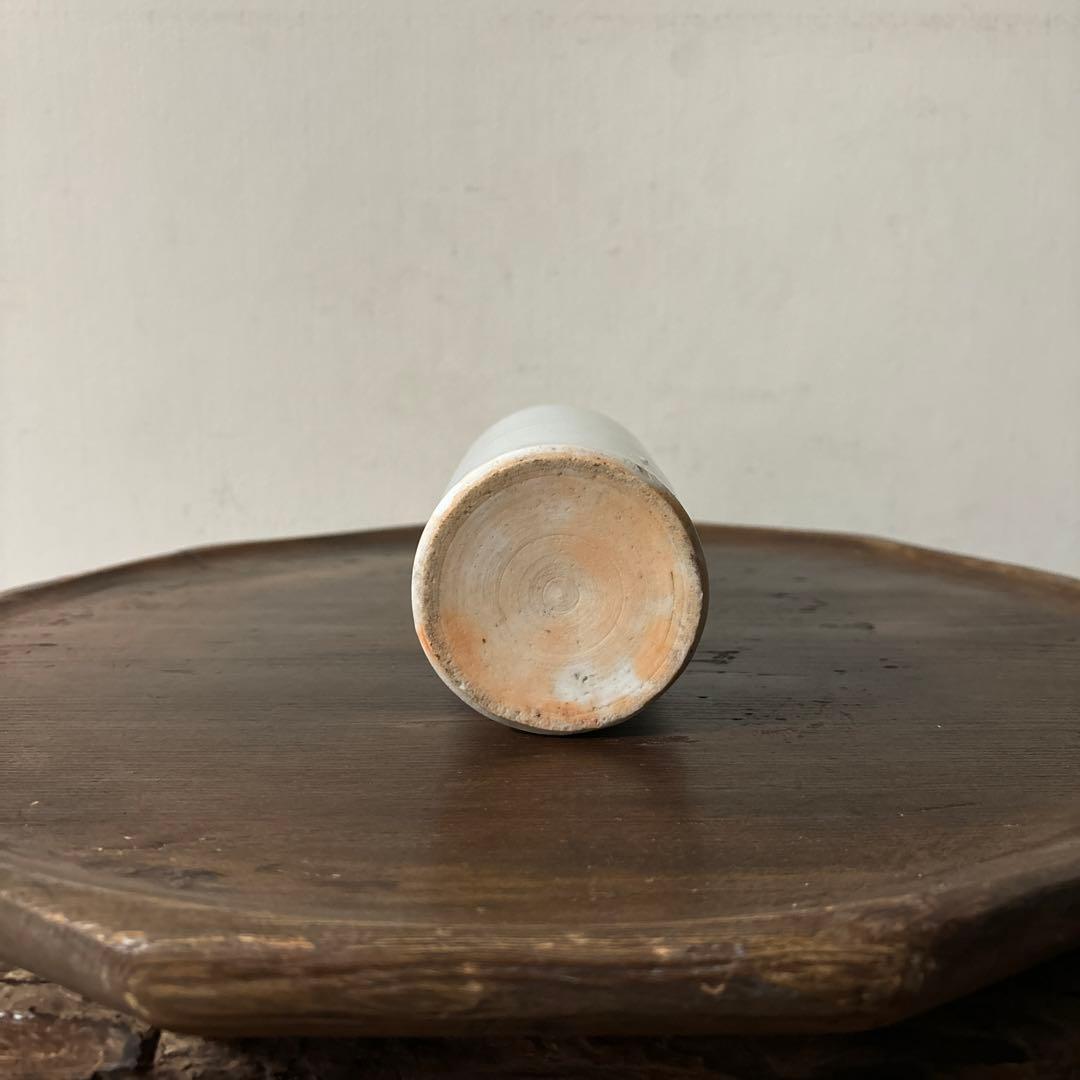 白磁ボトル　舎密局所縁　明治　平佐　波佐見　伊万里　瀬戸　李朝　花器　白洲正子