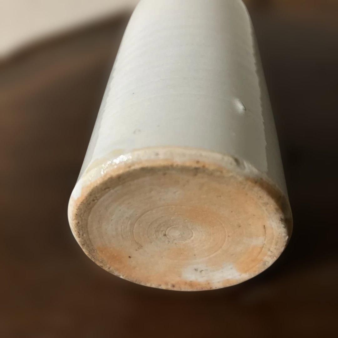 白磁ボトル　舎密局所縁　明治　平佐　波佐見　伊万里　瀬戸　李朝　花器　白洲正子