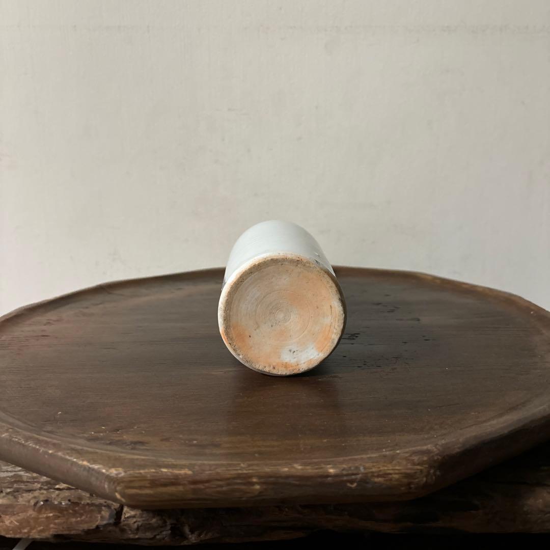 白磁ボトル　舎密局所縁　明治　平佐　波佐見　伊万里　瀬戸　李朝　花器　白洲正子