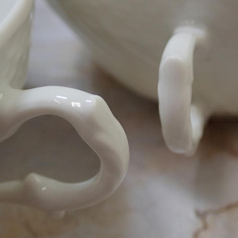 RU-6189 リチャードジノリ　ベッキオホワイト　スープカップ＆ソーサー　ペア