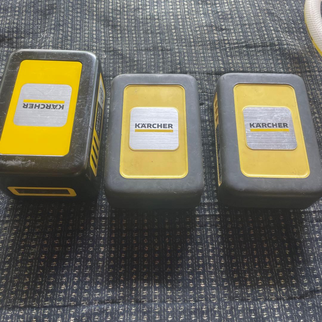 ケルヒャーKHB5高圧洗浄機　バッテリー3個、充電器2個付