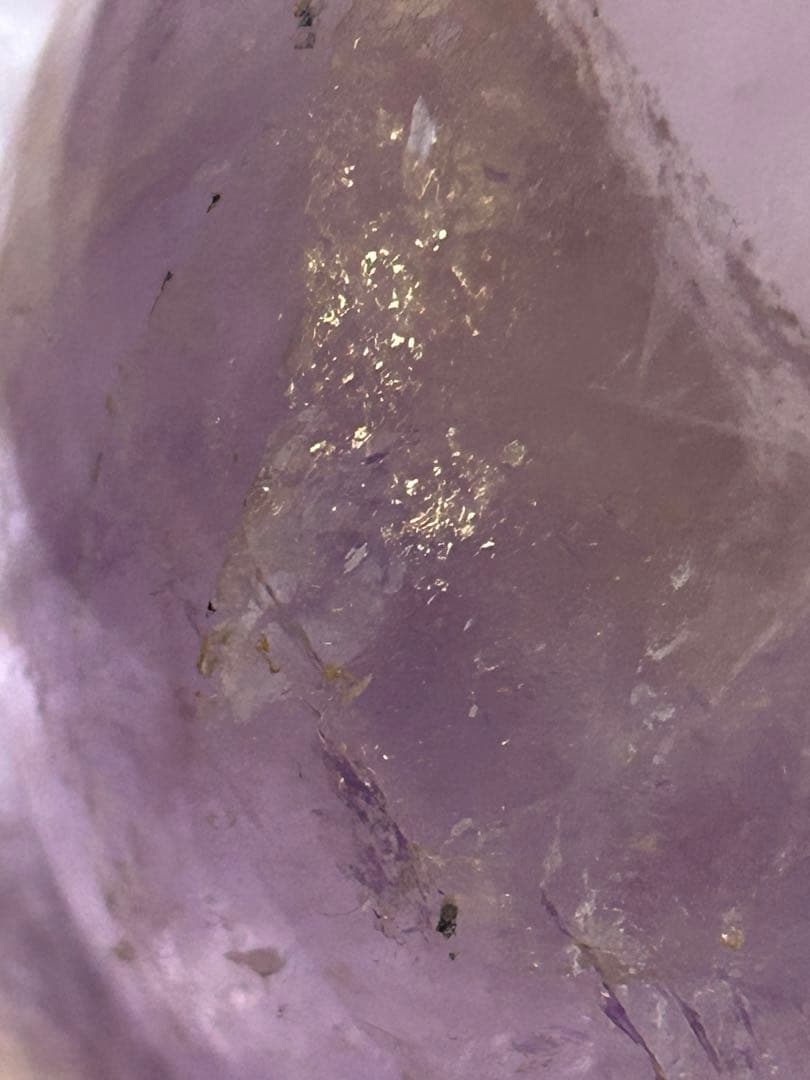 【天然石】 アメジスト スフィア 丸玉 おまけ台座付き レンボー約7.7cm