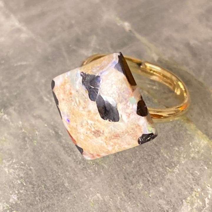 ピカソコッパーのスクエアフリーサイズリング