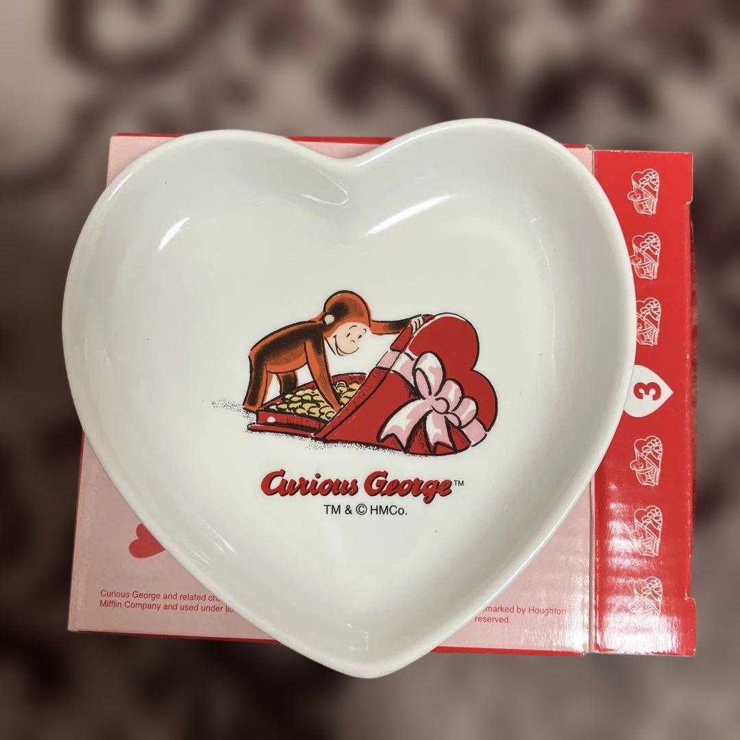 ケンタッキーノベルティ　おさるのジョージ ハート型プレート3枚セット、激レア