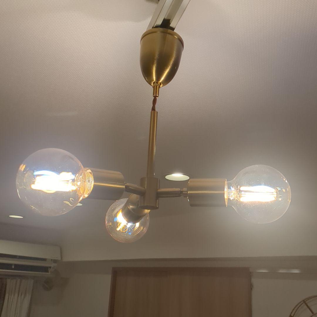 【超美品】モダン ゴールド シャンデリア 3灯