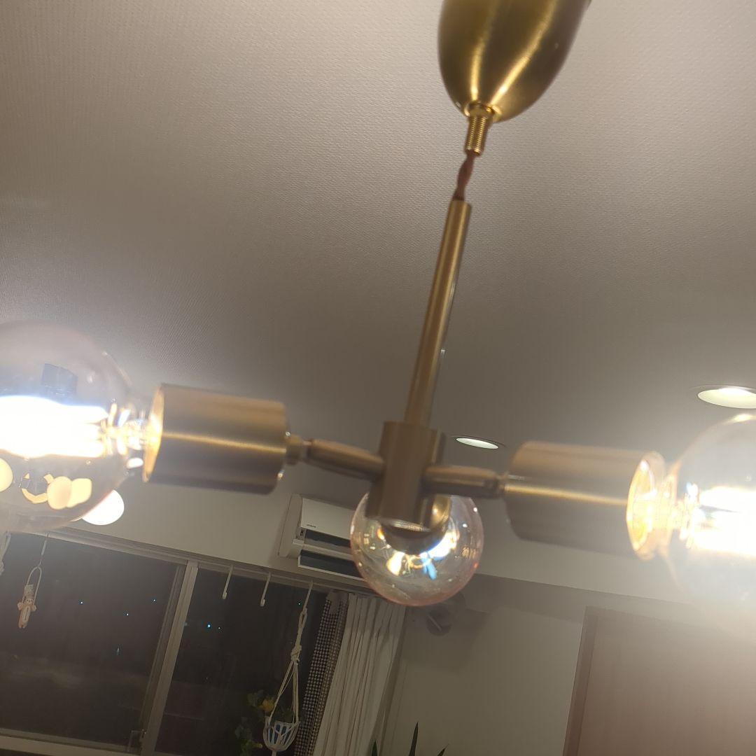 【超美品】モダン ゴールド シャンデリア 3灯