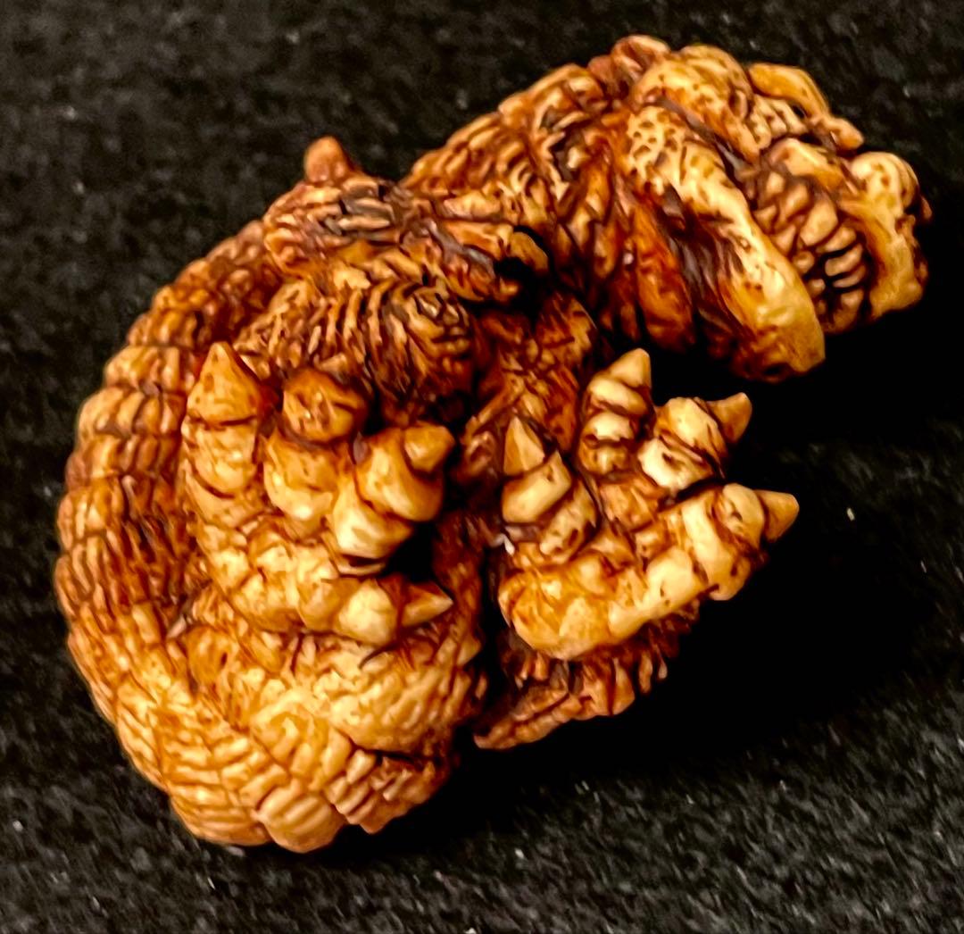 東宝怪獣根付　初代ゴジラ　木札　木箱付き　ゴジラ　1954　未使用品