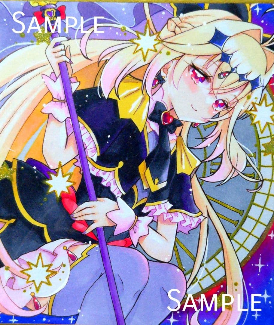 水*鏡様 手描きイラスト　名探偵プリキュア　キュアアルカナ・シャドウ　ファンアー