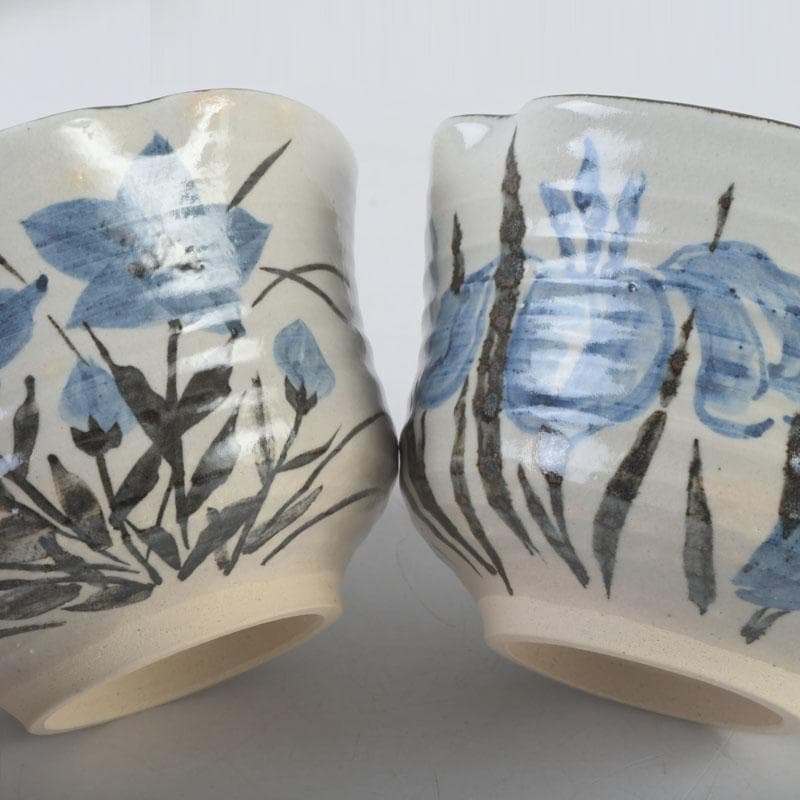 和食器　平安　尾形周平造　乾山意　入四方絵変り向付　六客　共箱　V　A21A