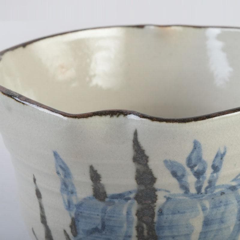 和食器　平安　尾形周平造　乾山意　入四方絵変り向付　六客　共箱　V　A21A