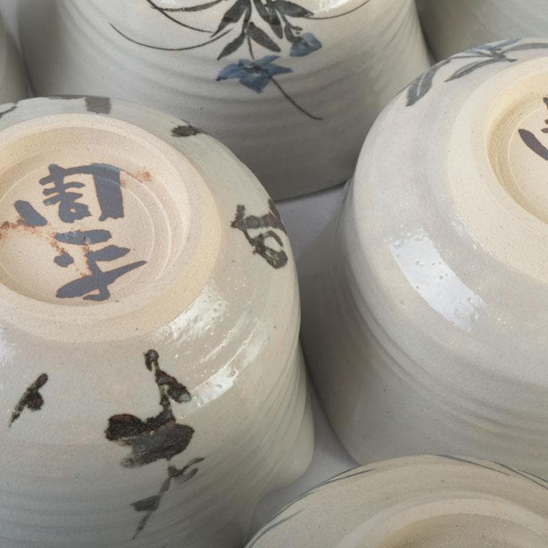 和食器　平安　尾形周平造　乾山意　入四方絵変り向付　六客　共箱　V　A21A